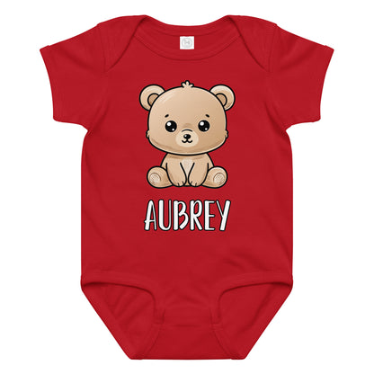 Personalized Baby Bear Infant bodysuit with childs name.