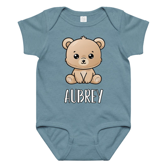 Personalized Baby Bear Infant bodysuit with childs name.