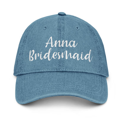 Personalized with name bridesmaid ballcap.