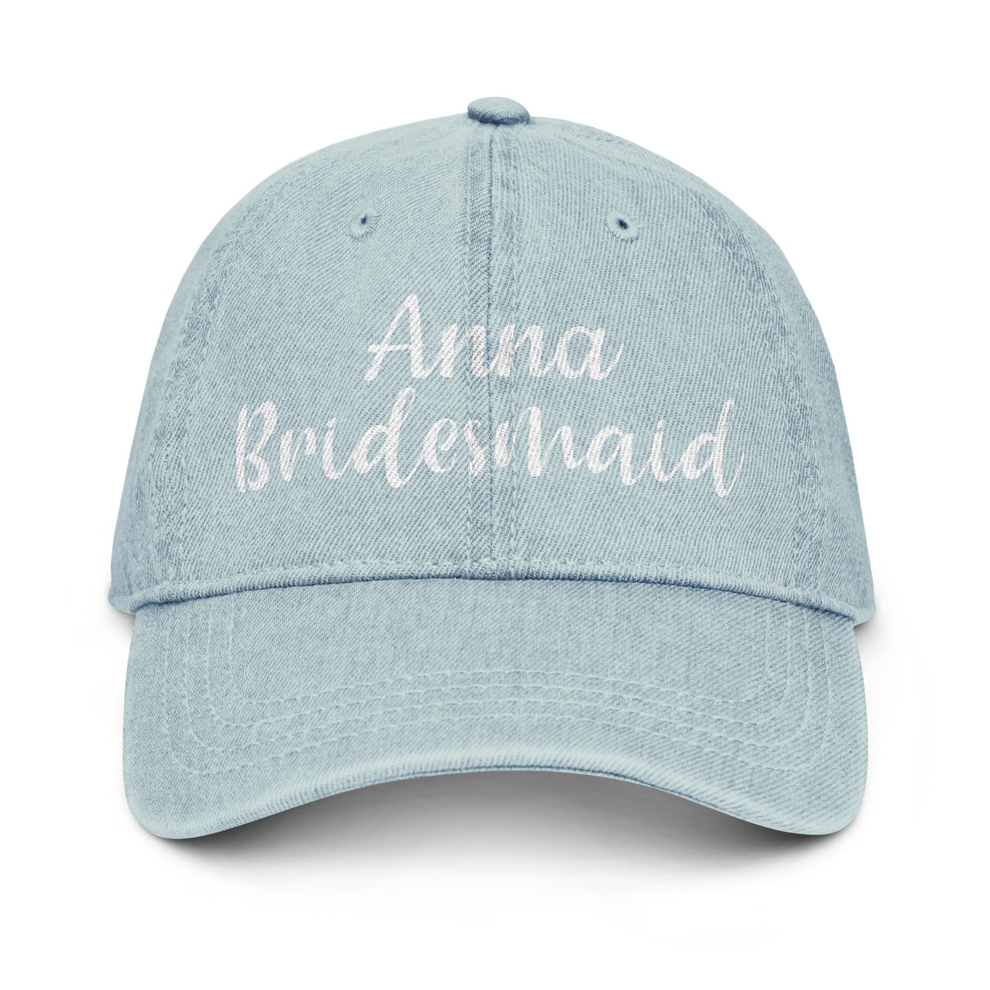 Personalized with name bridesmaid ballcap.