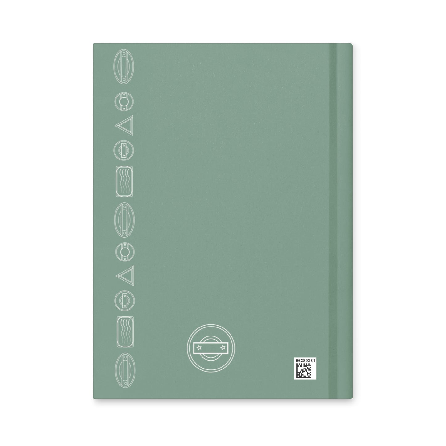 Personalized Travel Journal Stamp Design Hardcover with your name.