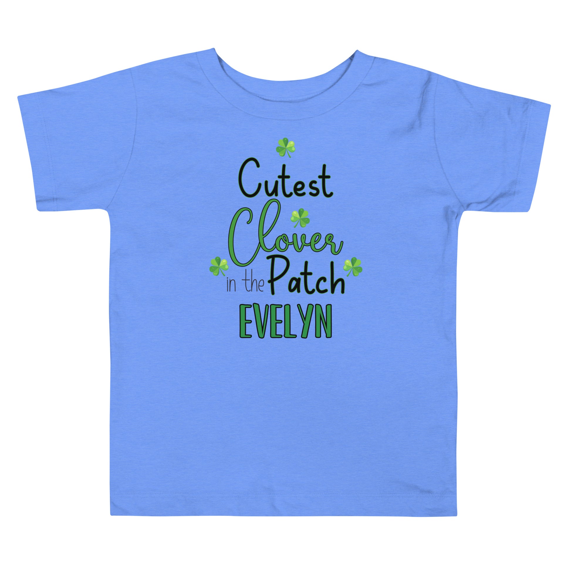 Cutest Clover in the Patch Personalized toddler t-shirt.