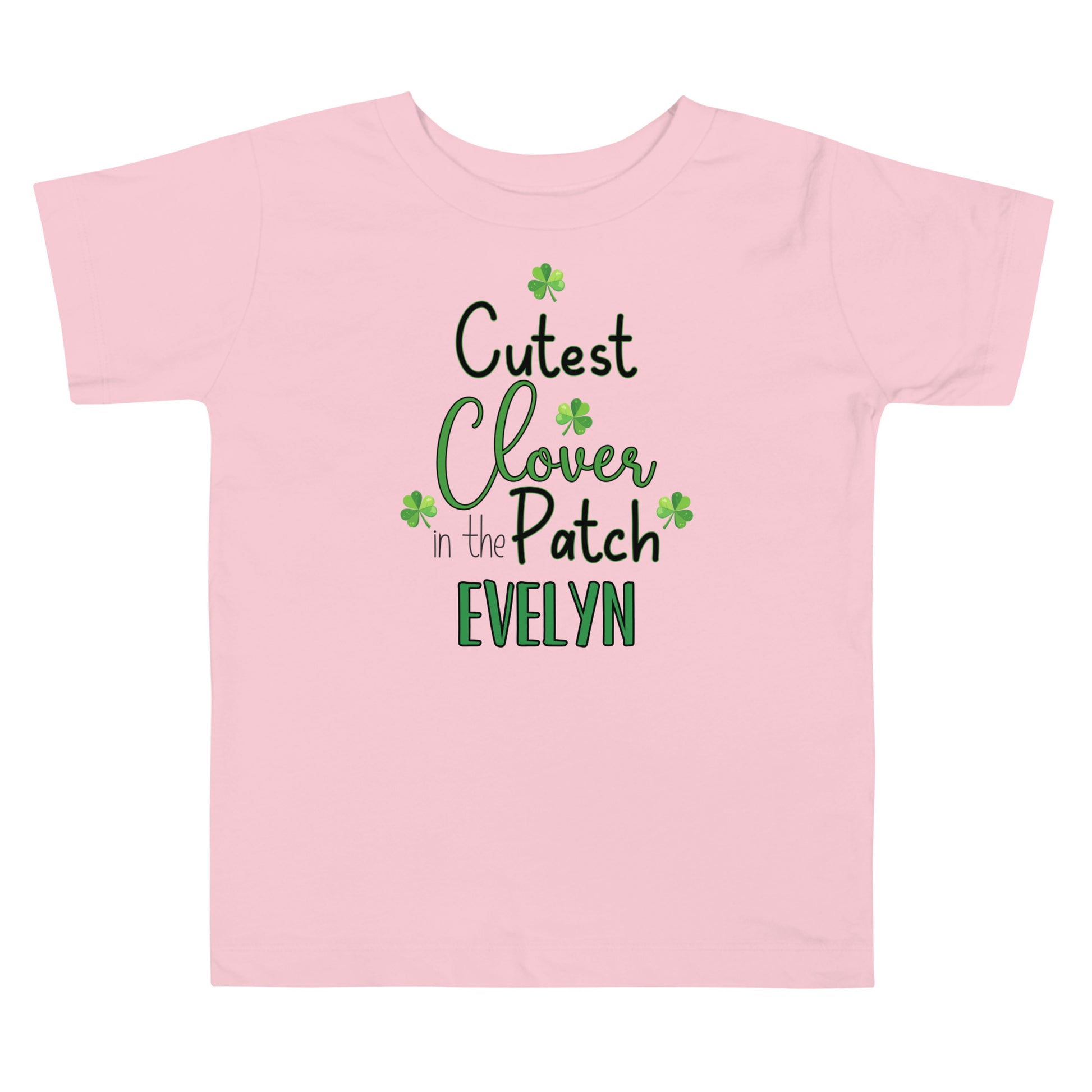 Cutest Clover in the Patch Personalized toddler t-shirt.