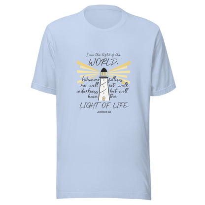 I Am the Light of the World John 8:12 Unisex t-shirt.