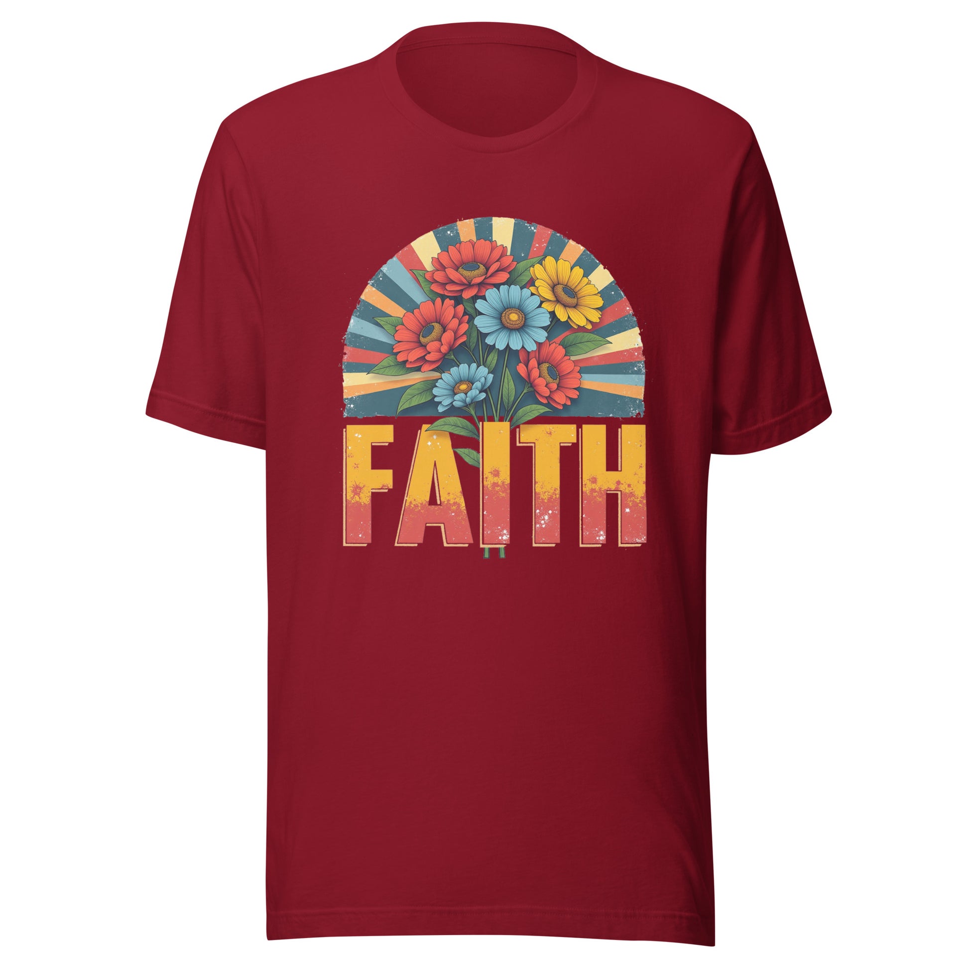 Floral Grunge FAITH Unisex t-shirt