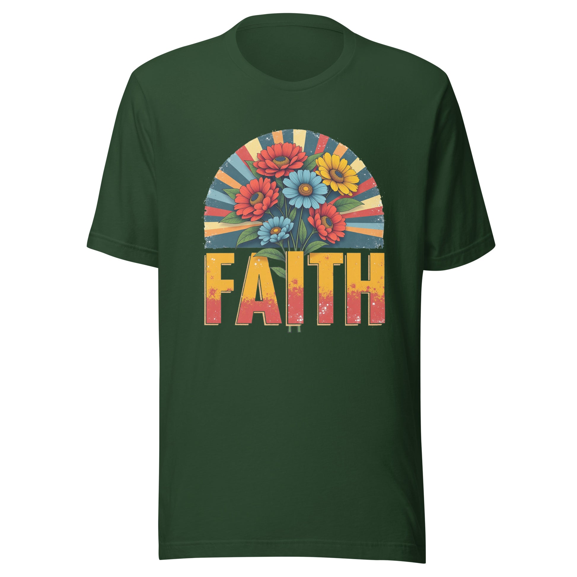 Floral Grunge FAITH Unisex t-shirt