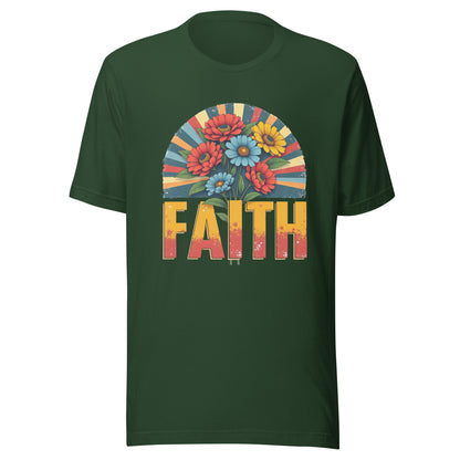 Floral Grunge FAITH Unisex t-shirt
