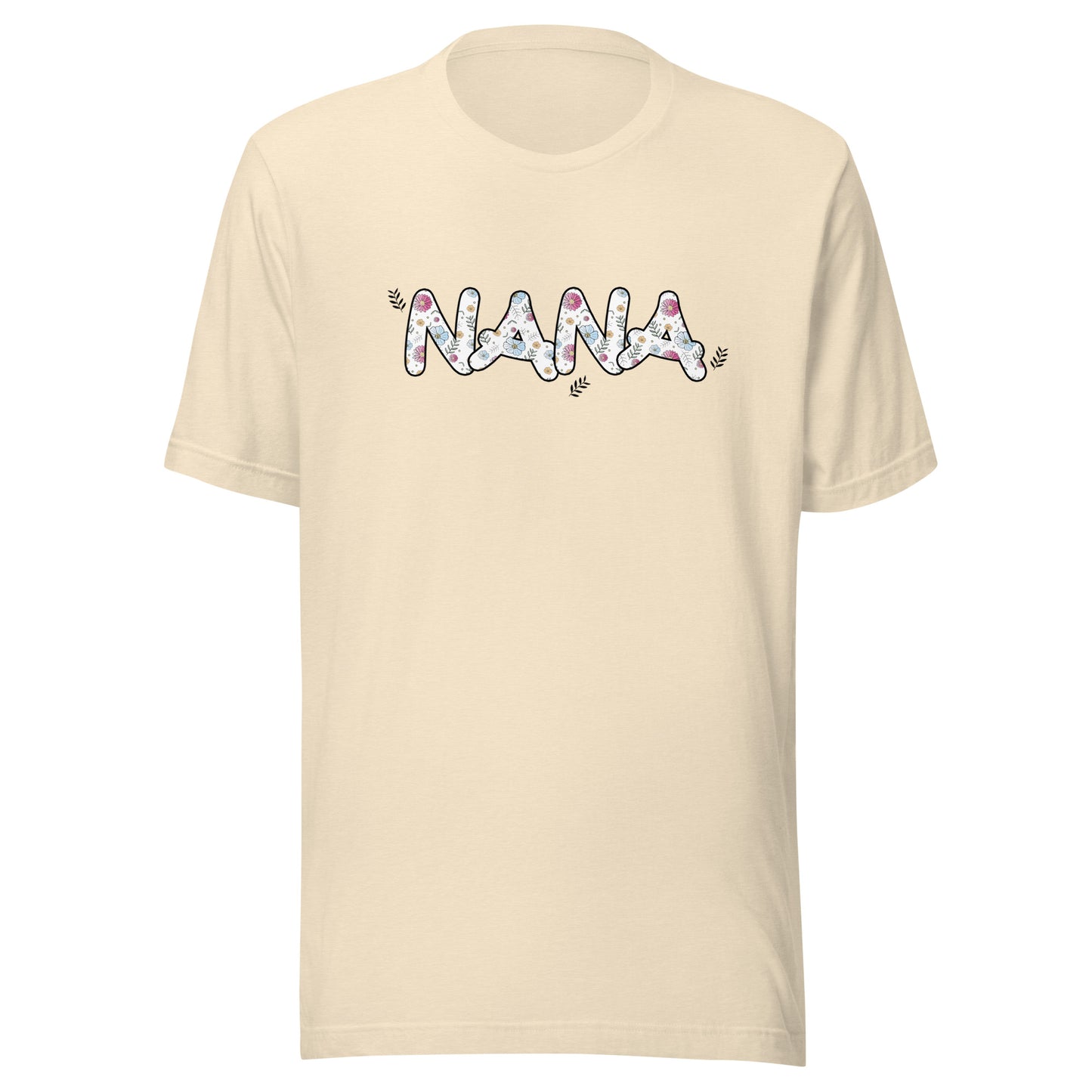 Short sleeve unisex t-shirt that says Nana.