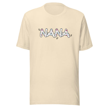 Short sleeve unisex t-shirt that says Nana.