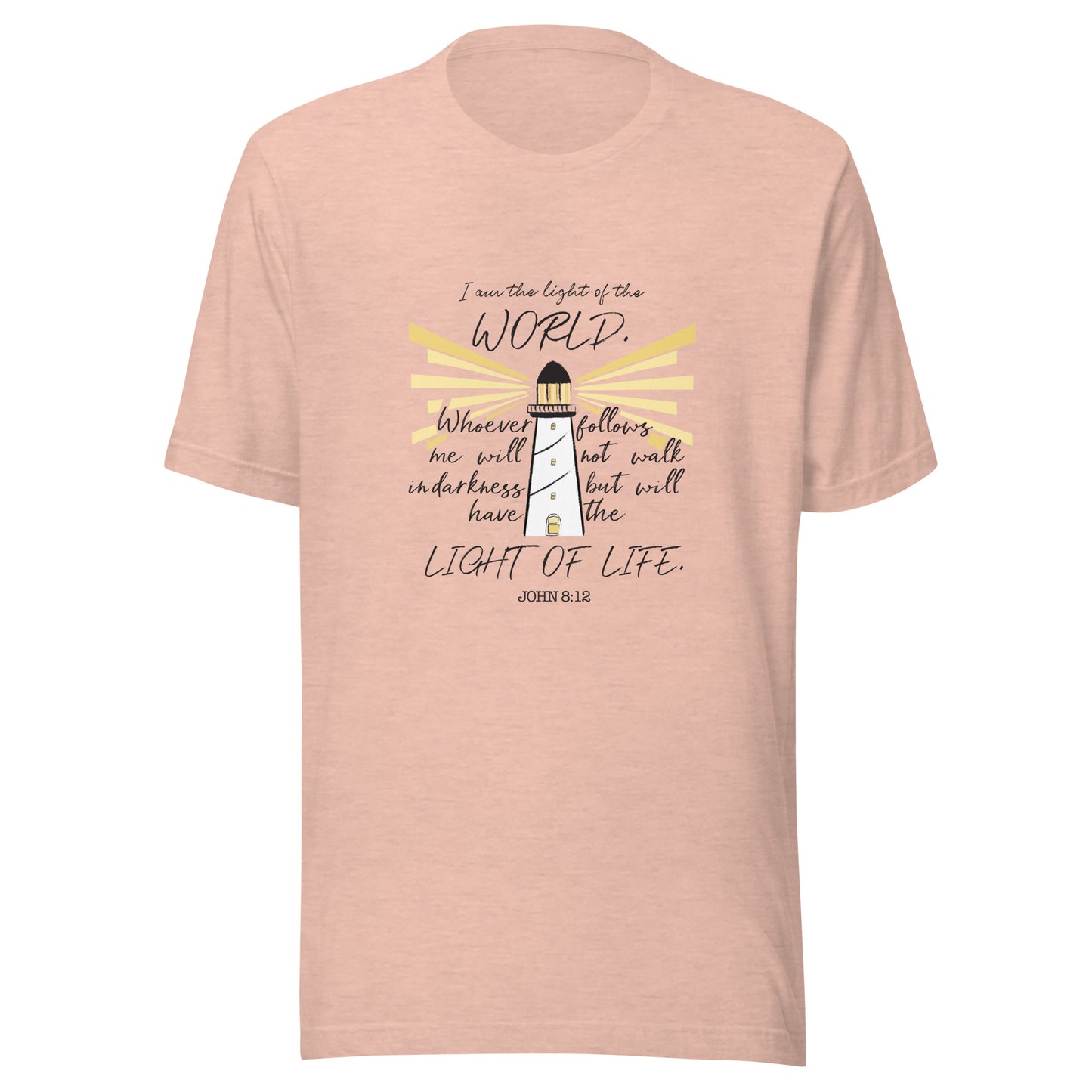I Am the Light of the World John 8:12 Unisex t-shirt.