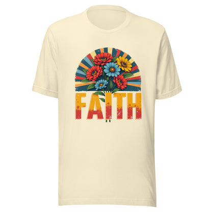 Floral Grunge FAITH Unisex t-shirt