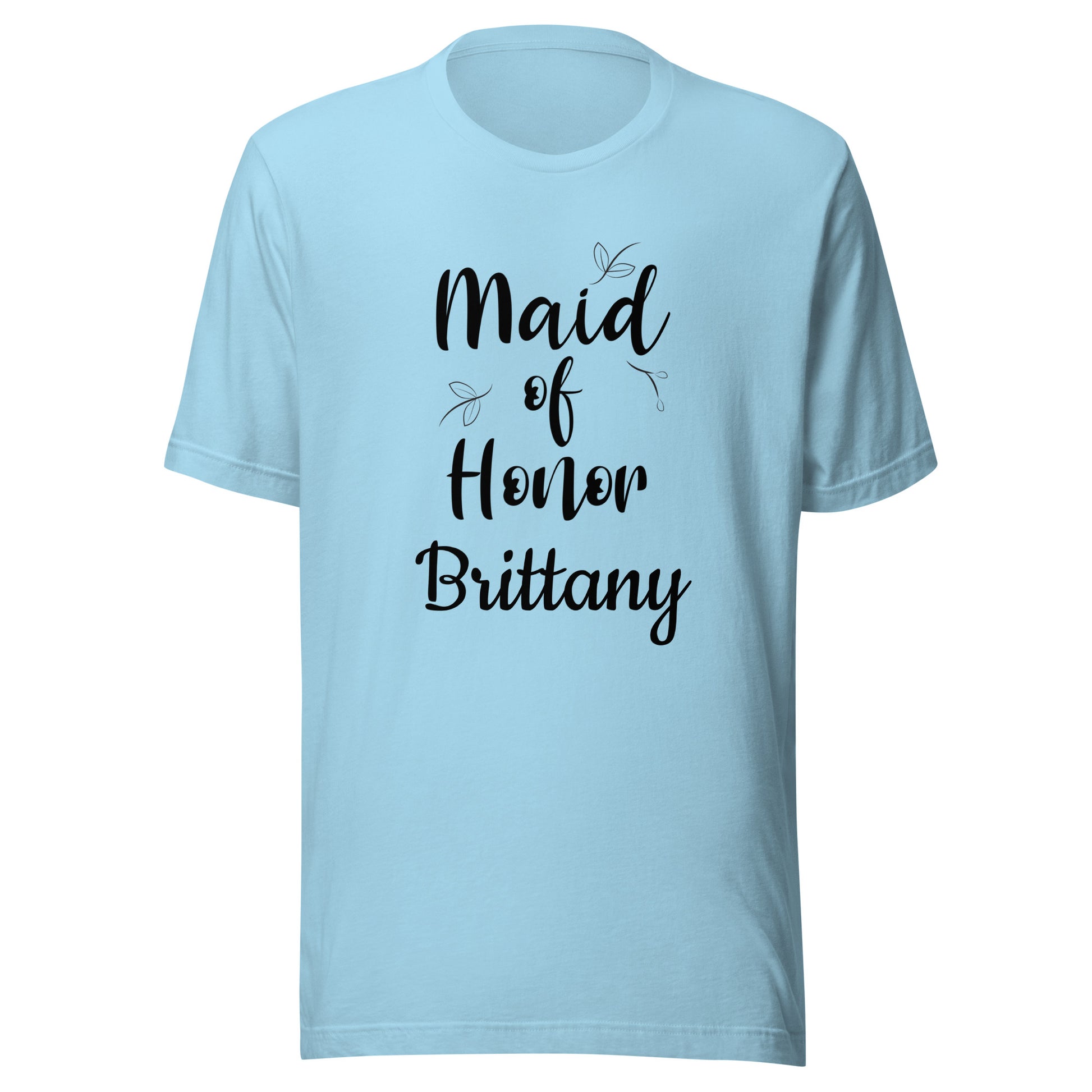 Personalized Maid of Honor t-shirt with name.