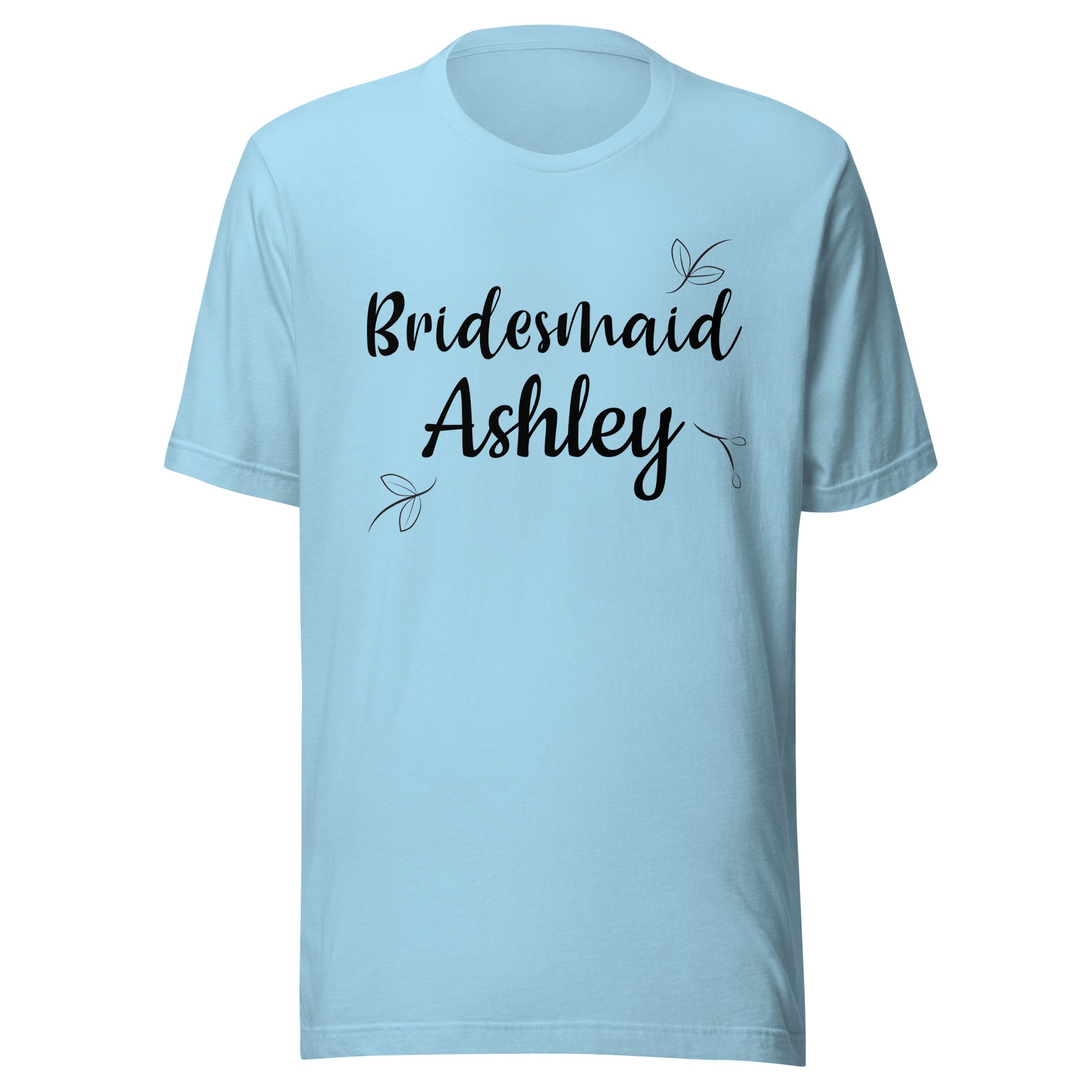 Personalized with name Bridesmaid t-shirt great for bachelorette party.