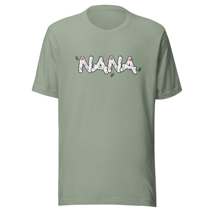 Sage Short sleeve unisex t-shirt that says Nana on the front.