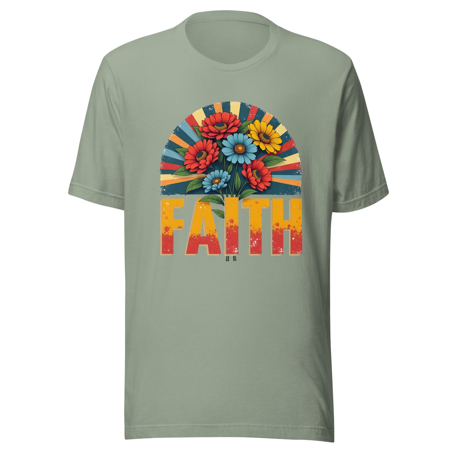 Floral Grunge FAITH Unisex t-shirt