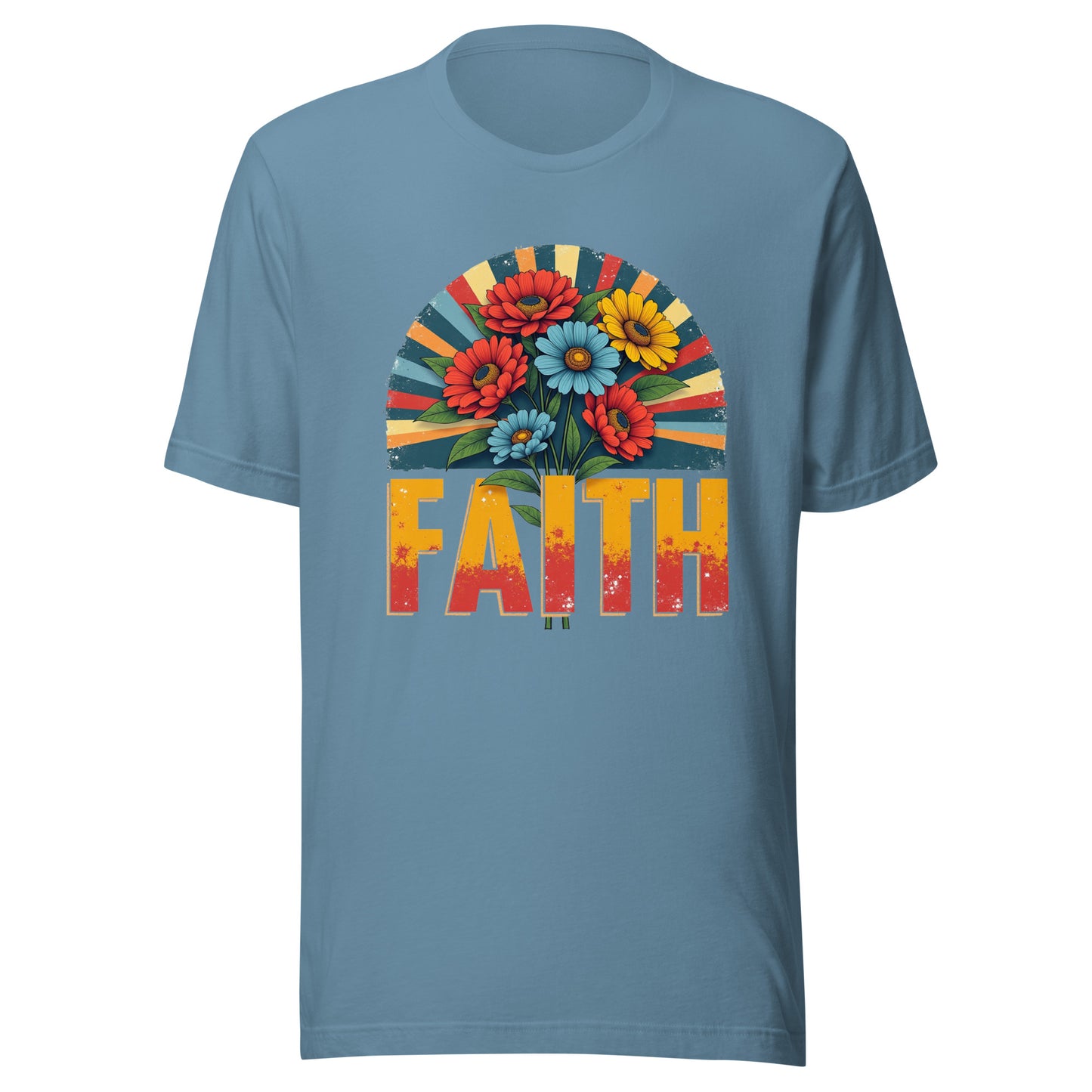 Floral Grunge FAITH Unisex t-shirt