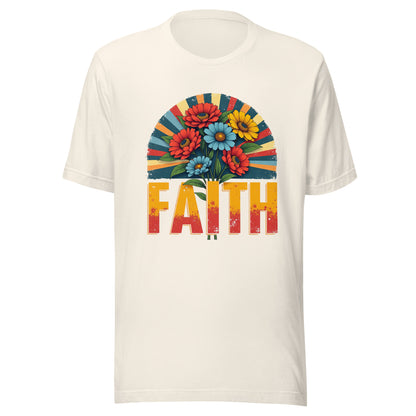 Floral Grunge FAITH Unisex t-shirt