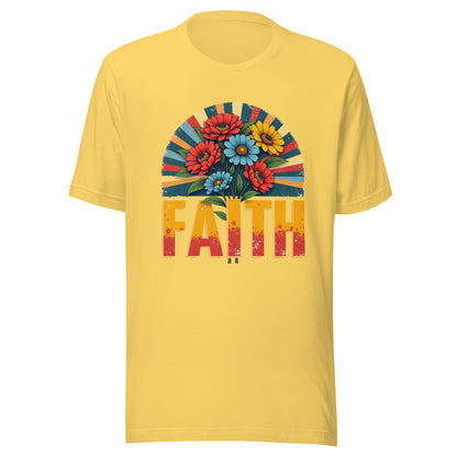 Floral Grunge FAITH Unisex t-shirt